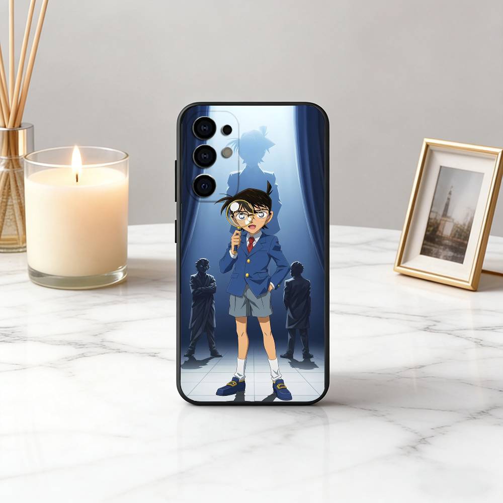 Famous D-Detective Boy C-Conan-es Phone Case For Samsung S25,S24,S21,S22,S23,S30,Ultra,S20,Plus,Fe,Soft Silicone Black Cover