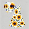 Women Plus Size Two Piece Floral Printed Set Short Sleeve Tie Front Shrug Strappy Flared Dress