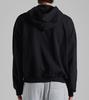 Button Seoul Round Pocket Minimalist Zip-Up Hoodie (Black)