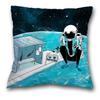 45x45cm Creative Spaceman Astronaut Ocean Blue Square Pillow Cover Living Room Sofa Office Seat Cushion  Home Decoration