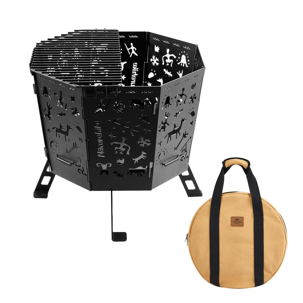 Naturehike Official Shop Bonfire Comes with Includes Ash Wood Cooking High Combustion Storage Bag Barbecue Wood Easy to Easy to Large Stand, Camping,