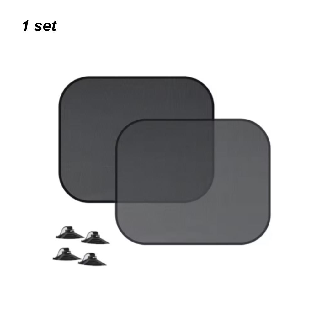 Car Side Window Mesh Sunshade 2Pcs Foldable Auto Sunscreen Curtain Heat Insulation Shade for SUV Sedan