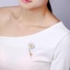 Bo Xin Yun Elegant Copper Zircon & Crystal Pearl Daisy Brooch - Fashionable Women's Accessory & Gift