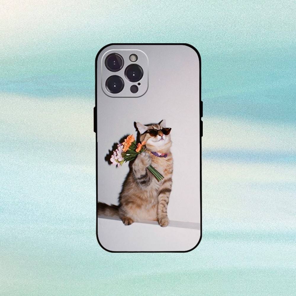 Cool Cat Cute Phone Case For iPhone17,16,15,14,13,12,Plus,Pro Max, 5G Others Soft Black Cover