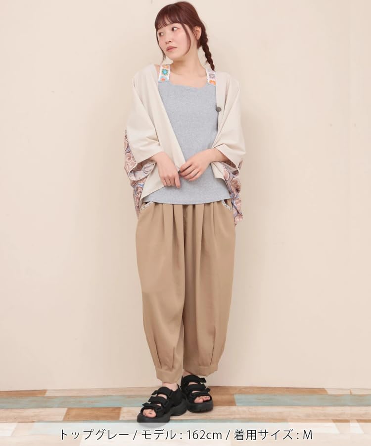 Titicaca Crochet Inner Tank Top OSJBB073 Women's Top, Medium, Gray,