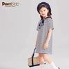 PawinPaw Cartoon Bear Girls' Nautical Stripe Summer Dress