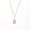 European Retro Zircon Stainless Steel Necklace: High-End Cross-Border Clavicle Chain