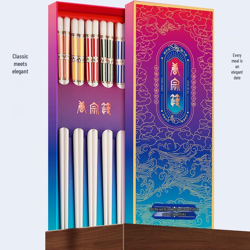 Tang Zong Kuai Ceramic Chopstick 5-Pair Set