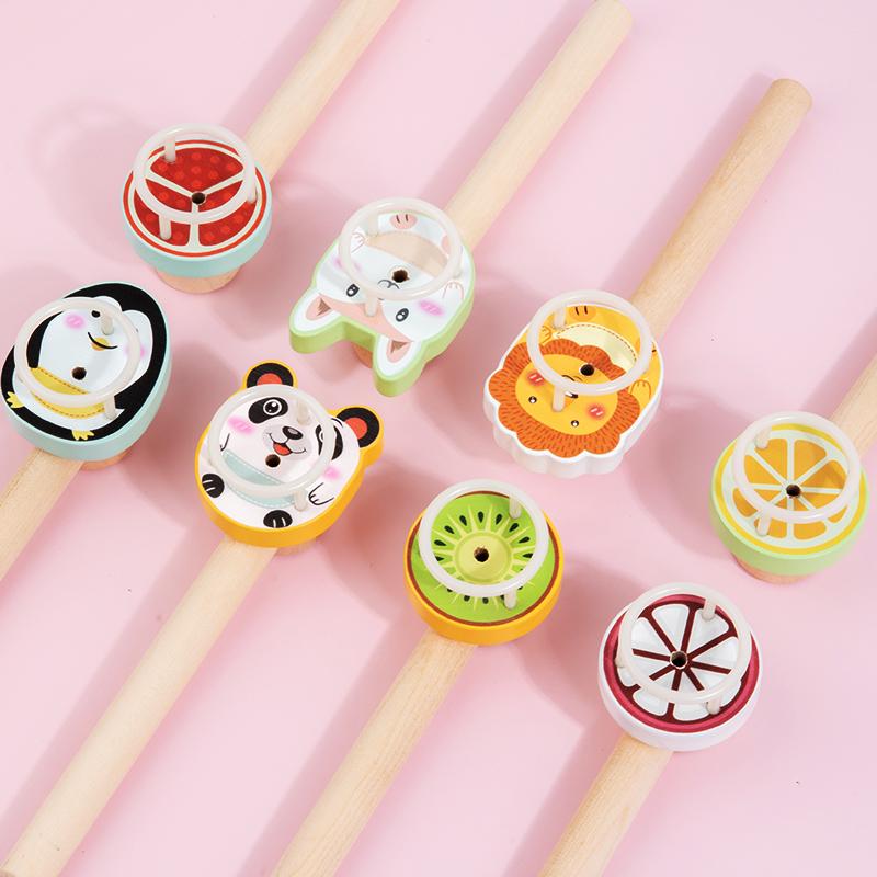 Wooden Floating Ball Blowing Game - Animal/Fruit Theme, Suitable For Children's Lung Capacity Exercise And Hand-Eye Coordination
