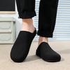 Luxury Leather Half Shoes for Men Black Mules Backless Loafers Slippers Semi-Drag Casual Shoes Male Slides Outdoor Slip On Flats