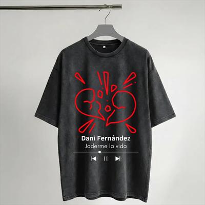 2026 Summer Dani Fernandez Spanish  Washed Shirt Outfit Oversize T-Shirt  Men Women Tee Shirt