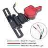 Universal Fun Motorrad Bremslicht Hinten Kennzeichen Rücklicht Retro Rot Rücklicht Rot LED Brems Zeichen