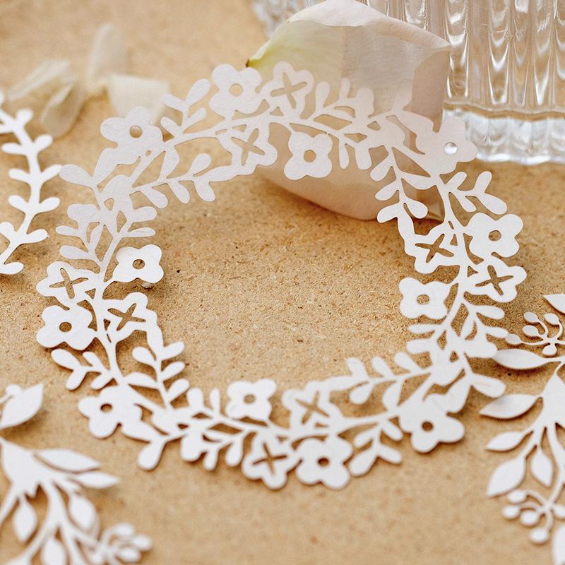 European Flower Wreath DIY Retro Journal Paper with Garden Theme - 6 Styles