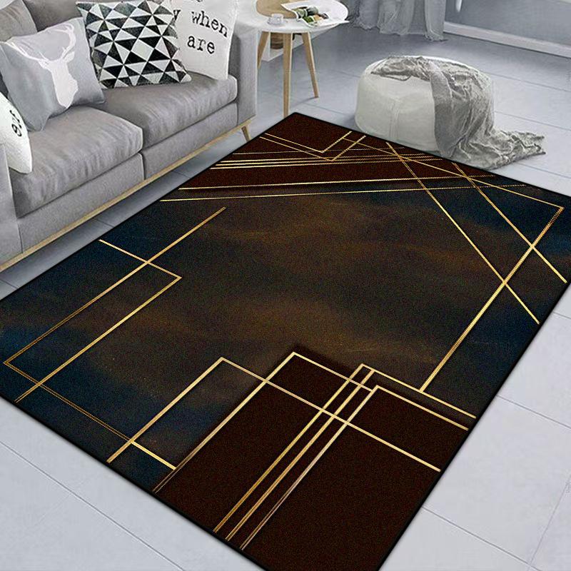 Moderner Geometrischer Teppich Wohnzimmer Zuhause Luxus Nordisches Dekor Zuhause Nachttisch Maschinenwaschbare Matte rutschfest Schlafzimmerteppich Spielzimmer