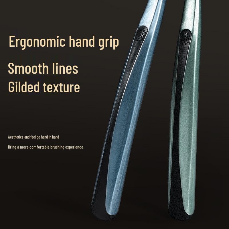Uanicce Innovative U-Shaped Long-Handled Toothbrush: Luxurious Wide Head with Soft Bristles for Effective Gum Protection and Teeth Cleaning at Home.