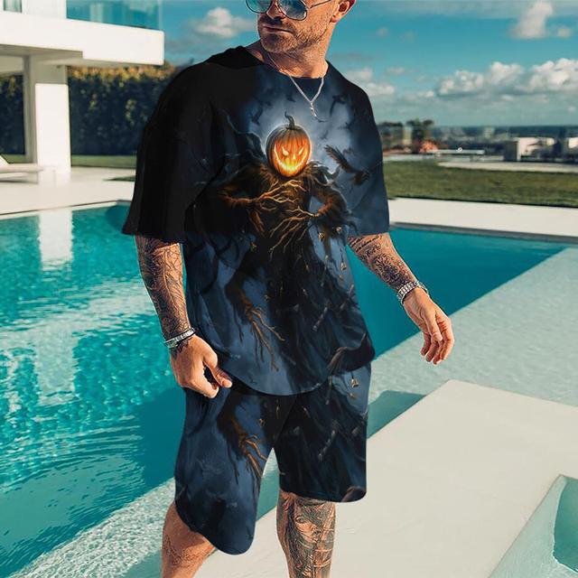 

Модные мужские футболки с 3D персонализированным принтом, комплект футболок с короткими рукавами, летняя футболка большого размера, одежда из полиэфирного волокна Asian size XL