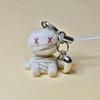 Halloween Flocked Mummy Ghost Phone Chain Charm Ins Style Phone Case Bag Camera Pendant