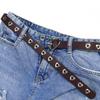 Belt Female Punk Heart-Shaped Air Eye Hollow Decorative Hundred Towers Ladies Belt Belt