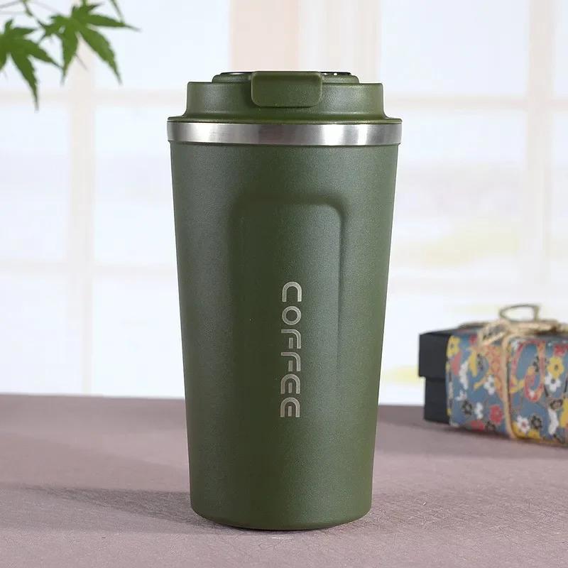 380/510ML Stainless Steel Thermal Cup Car Coffee Cup Insulated Flask Water Tumbler for Outdoor Sports Cold and Heat Thermal Mug