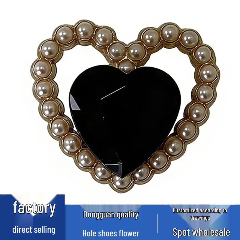 New Metal Pearl Flower Shoe Buckles and Decorations