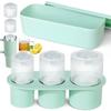3 Grid Ice Mold for Stan Ley Cup Silicone Cylinder Ice Mold with Lid and Bin for Freezer Ice Drink Juice Whiskey Cocktail