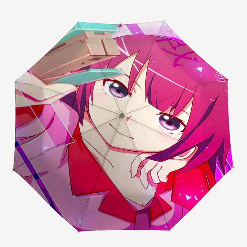 1pc Anime Character Outdoor Umbrella - Automatic Opening/Closing, Portable 3-Fold Design, 8-Bone Iron Frame, Perfect Gift for Fans, Travelers, Da