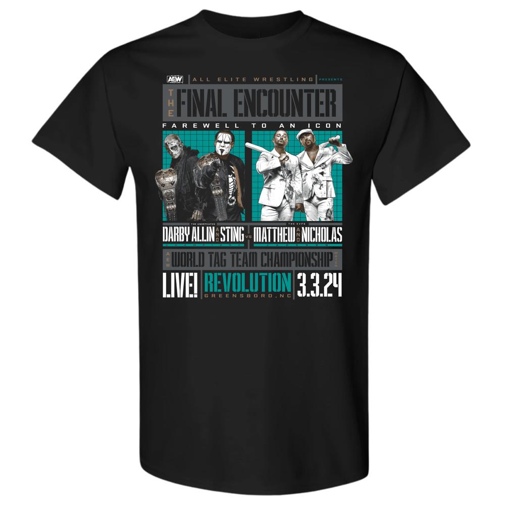 DARBY ALLIN ampli; STING VS MATTHEW amp; NICHOLAS JACKSON AEW T-shirt Officiel T-shirt Unisexe