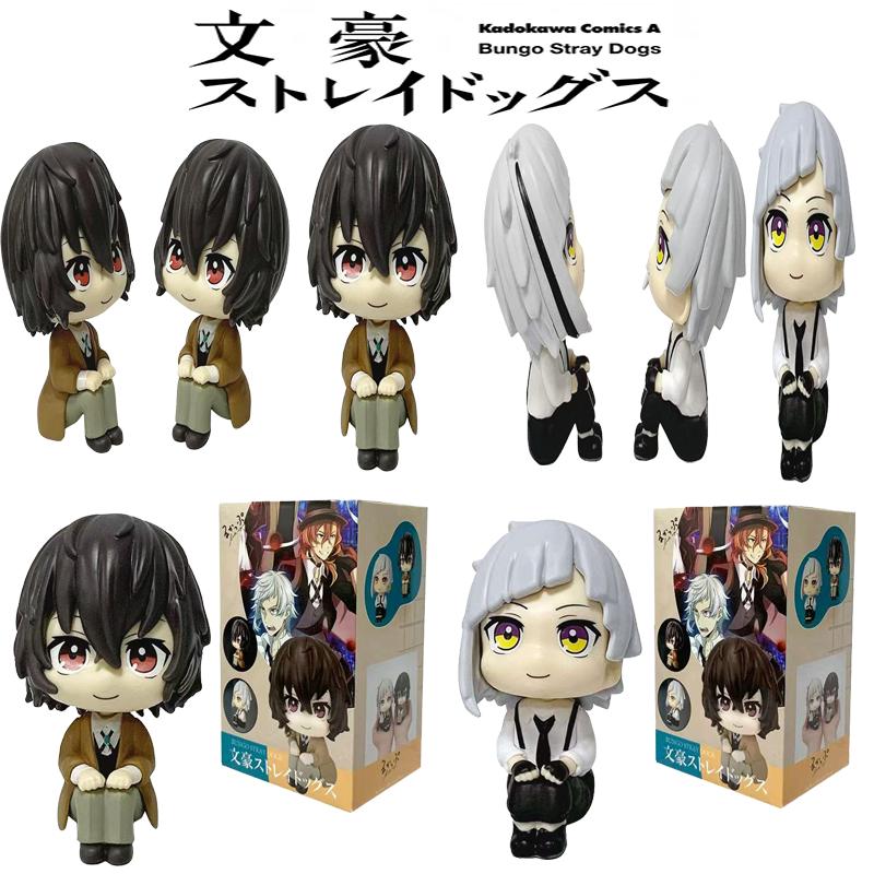 Bungou Stray Dogs Look Up Dazai Osamu Nakajima Atsushi Action Figure Toys Pvc Model Collection Kwaii Q Doll