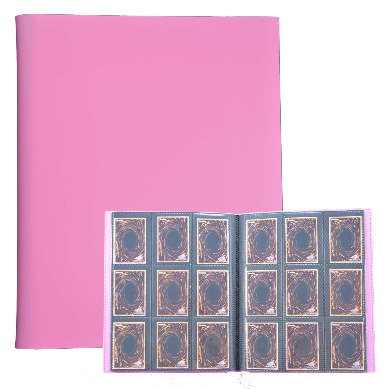 

6KJFEIWG Карман для карточек, держатель для карточек на 360 градусов, чехол для карточек, держатель для карточек на 9 карманов (Карты могут) (розовый)