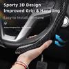 Suitable for Isuzu Carbon Fiber Texture Steering Wheel Cover Snap-On Wave-Shaped Sports Design Protective Shell D-Max Mu-X N-Series Elf Forward F-Seri