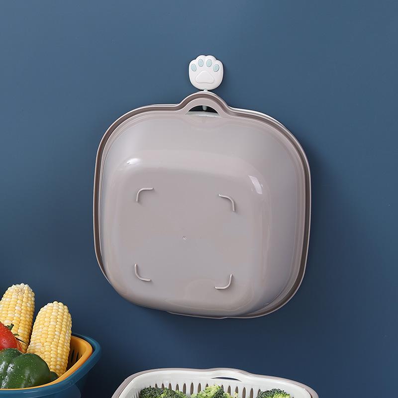 Dual-Layer Vegetable Washing and Drain Basket: Kitchen & Living Room Fruit and Vegetable Colander.