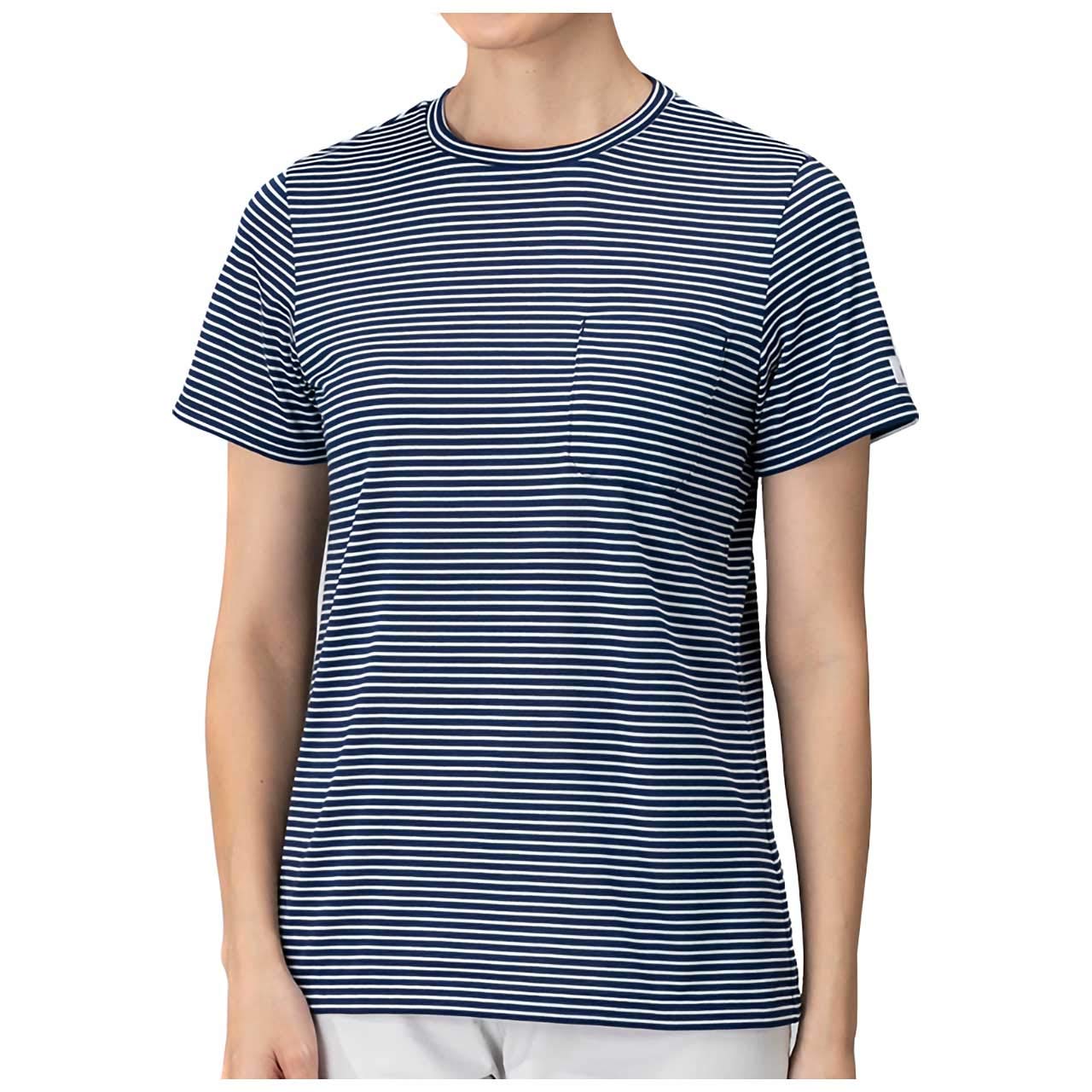 

Mizuno Quick Dry Striped Short Sleeve UV Limoges Blue Size S to Japanese Size Women s T-Shirt, B2MA9228, Moisture-Wicking, Quick-Drying, Protection,