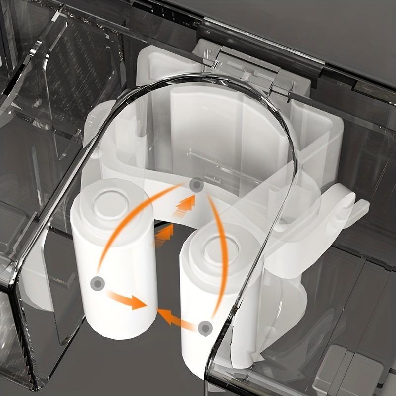 Space-Saving SULIJ 1pc Multifunctional Mop and Broom Rack, Wall-Mounted Storage Organizer with Easy Install Shelves for Toilet and Bathroom