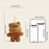 Cute Plush Bear Charm Keychain Soft Stuffed Ornament Keyring Lovely Pendants Decoration for Purse Bag Backpack Handbag