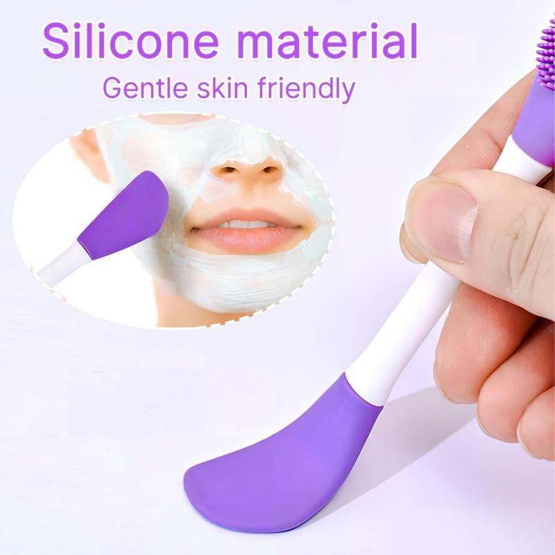 8/2pcs Double-Ended Silicone Face Mask Brush Reusable Soft Facial Masks Applicator Massage Spatula for Cream Skincare Supplies