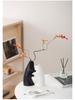 Wabi-Sabi Ceramic Vase Pair: Elegant Art Decor for TV Cabinet & Living Room