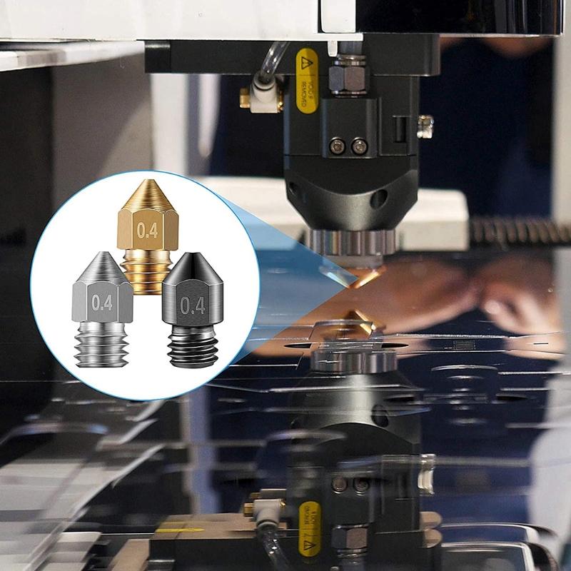 Mk8 Nozzles 3D Printer Extruder Nozzles Hardened Steel Stainless Steel Brass Nozzle for MK8 Makerbot Ender