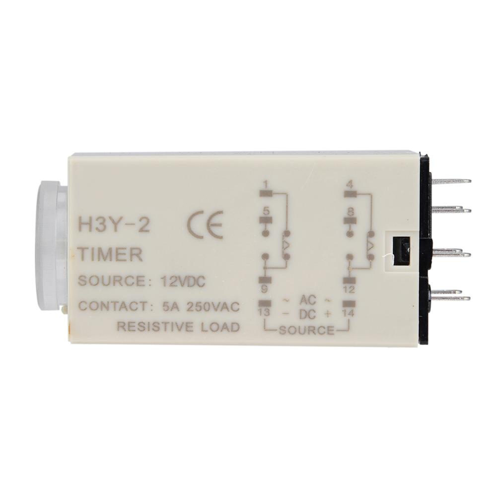 H3Y 2 Power On Time Relay Pointer Control Delay Timer 8 Pin 12VDC (60S)