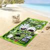 Morty Rick Print Beach Towel, Large Soft Quick Dry Towel for Beach Camping Swimming