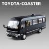 1/24 Toyota Coaster BUS Alloy Car Model Sound and Light Pull Back Children's Toy Collectibles Birthday Gift