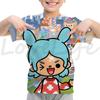 Toca Life World T Shirt Girls Boys Summer Casual Short Sleeve Tshirt Kids Cartoon Toca Boca T-shirt Camisetas Children Clothes