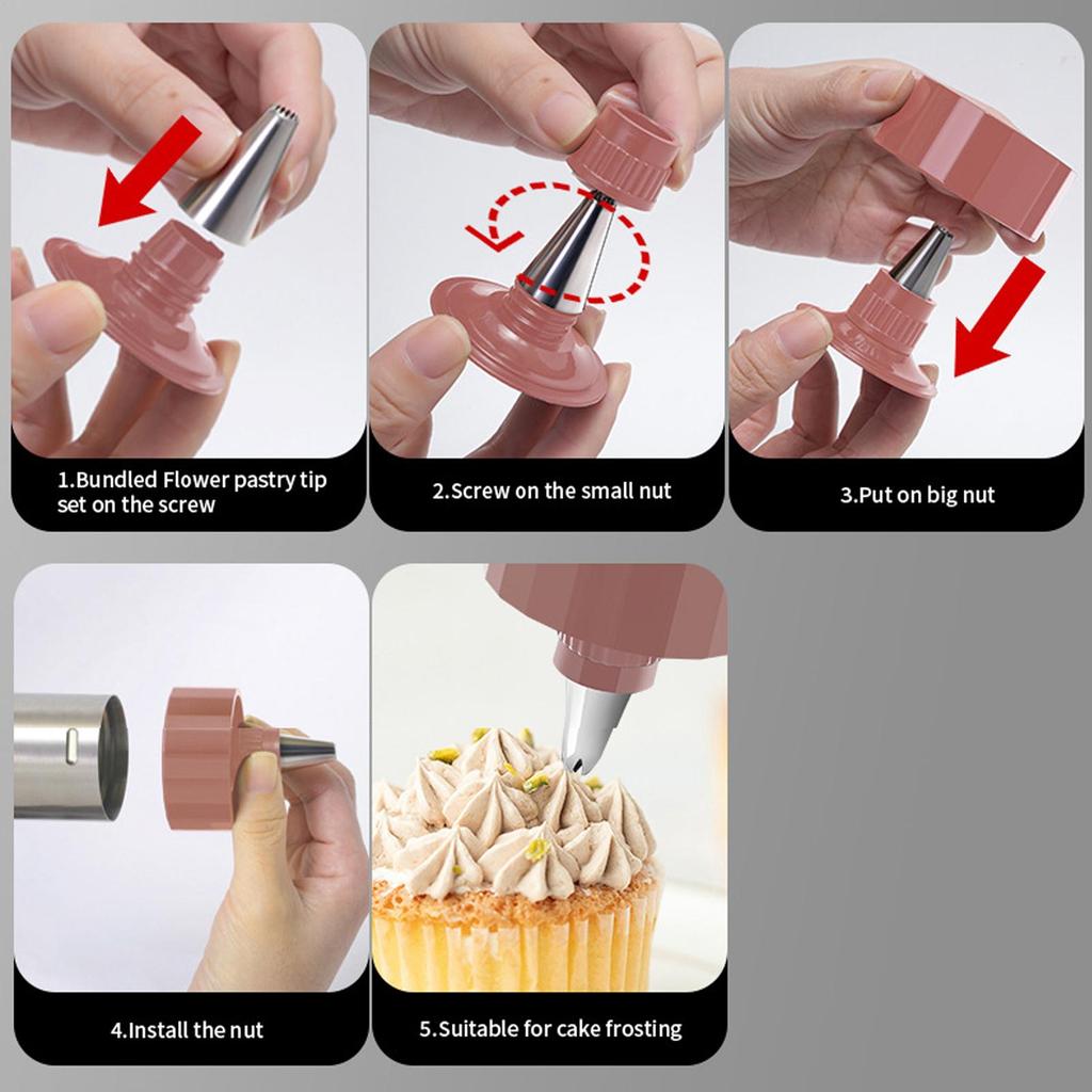 Cookie Maker Press Kit Stainless Steel Biscuits Extruder Press Cookie Guns Kit Reusable Kitchen Baking Tool For Cookie Making
