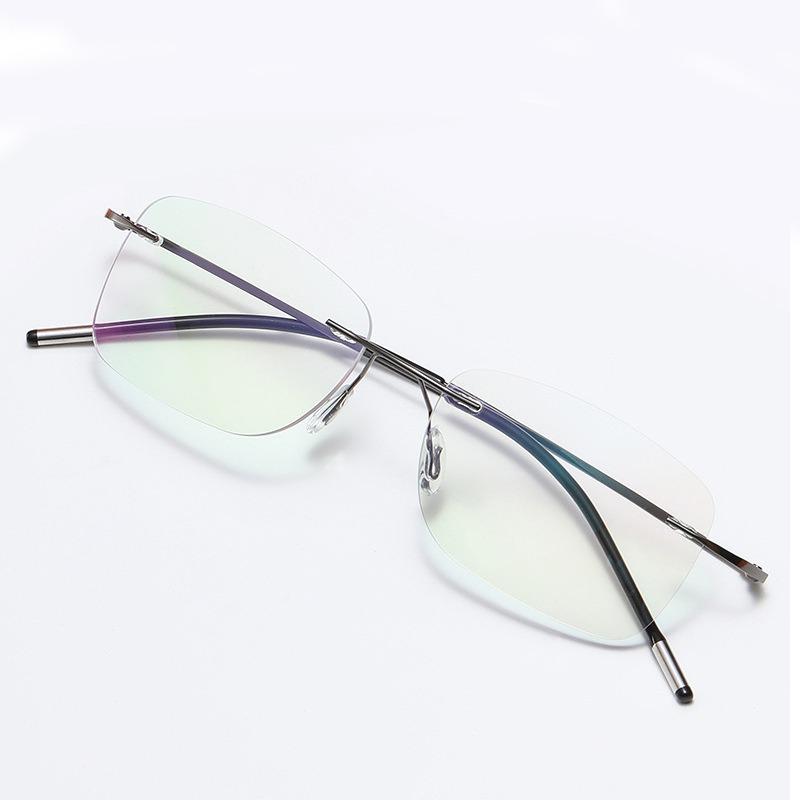 Y62825 Frameless Metal Reading Glasses - Fashionable, Lightweight, Unisex, High-Definition