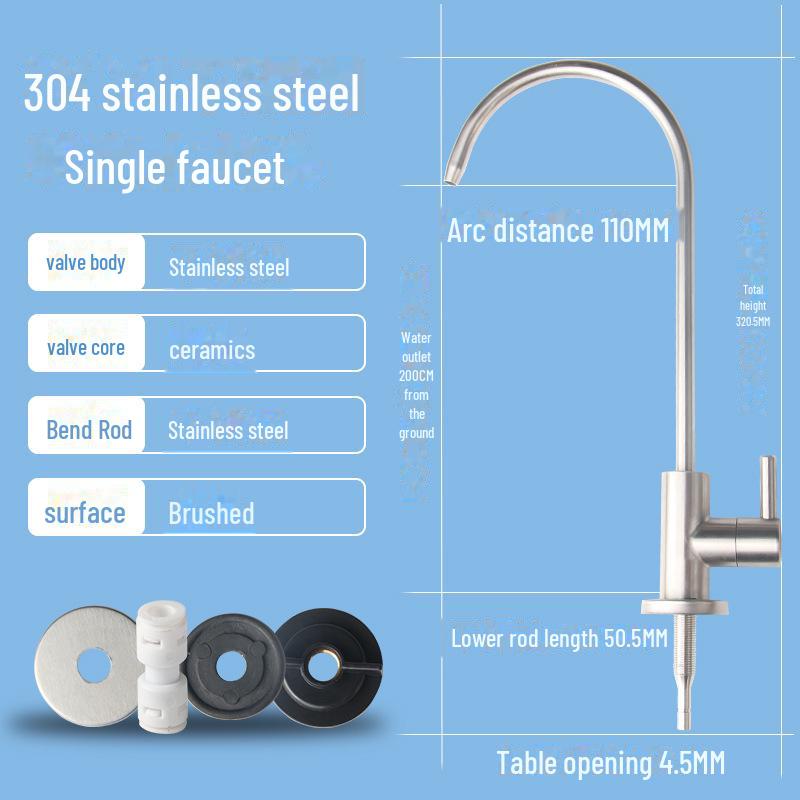 

Кран для очистки воды из нержавеющей стали 304 — двойной и одинарный выпуск, универсальная установка