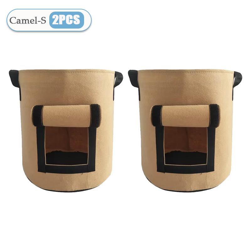 1-8PCS 5/10Gallon Felt Potato Planting Bag Large Diameter Vegetable Plant Seedling Bag Non-Woven Felt Potato Growing Bucket