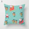 Christmas Cartoon Santa Claus Elk Penguin Decorative Pattern Pillow Case Bedroom Living Room Sofa Cinema Car Throw Pillow Case
