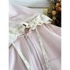 Girls Korean Style Jacket New Children's Autumn Pastoral Cute All-match Hat Lace Edge Zipper Sweater