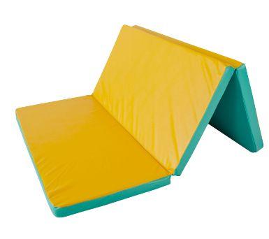 Gymnastic Mat Gamma 150x100x10 Three-part - Green/yellow