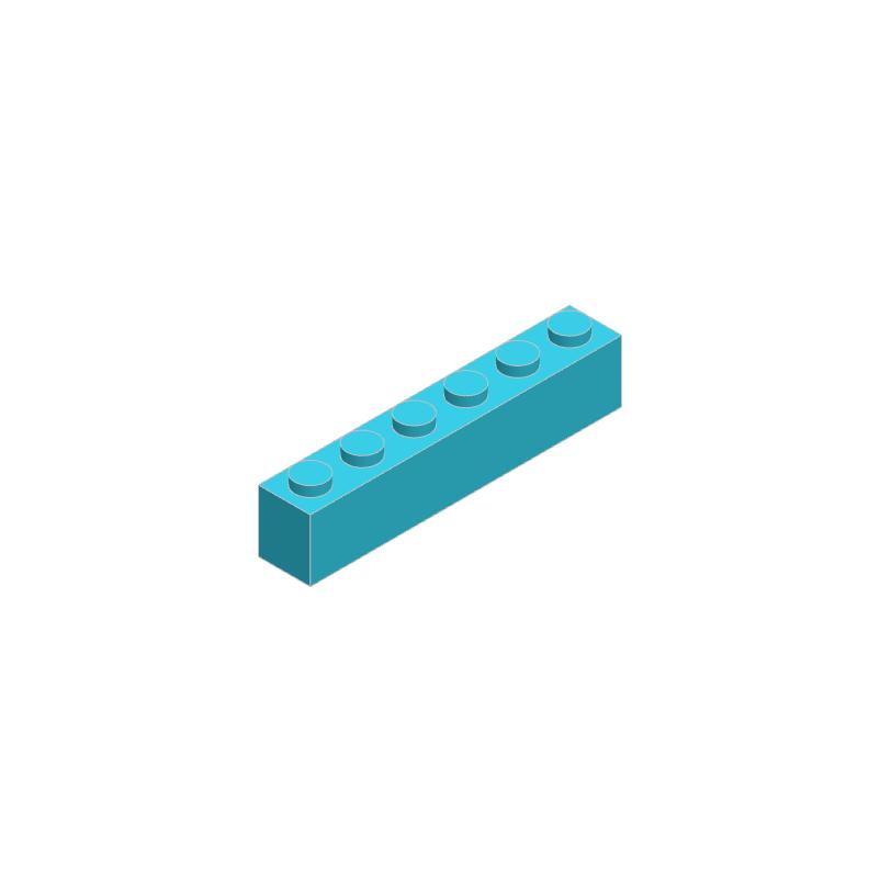 50g/21Pcs 3009 1x6 Block Moc High 6 Hole Color Accessories Compatible with Brick DIY Children's Toy Assembly Gift Storage