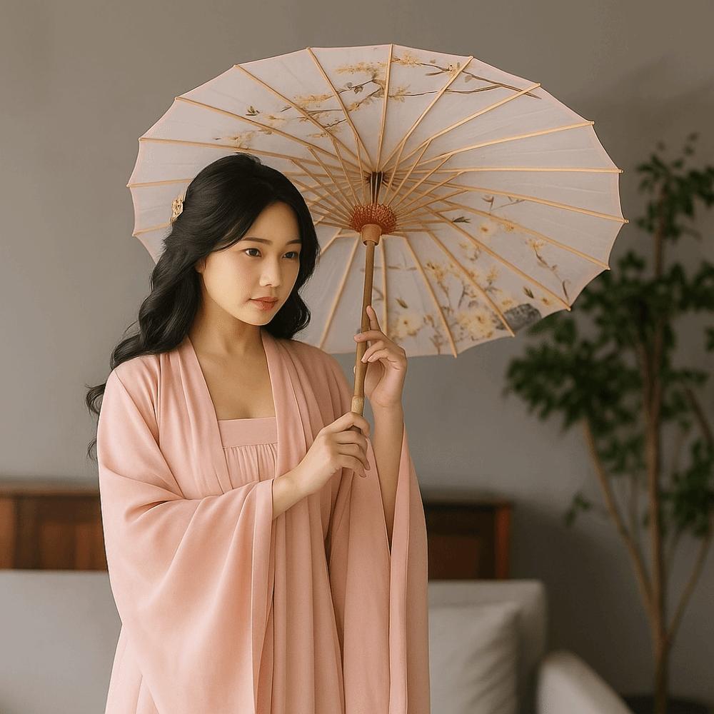 Bamboo Oil Paper Umbrella Chinese Style Hanfu Umbrella Ancient Dance Umbrella  Hotel Ceiling